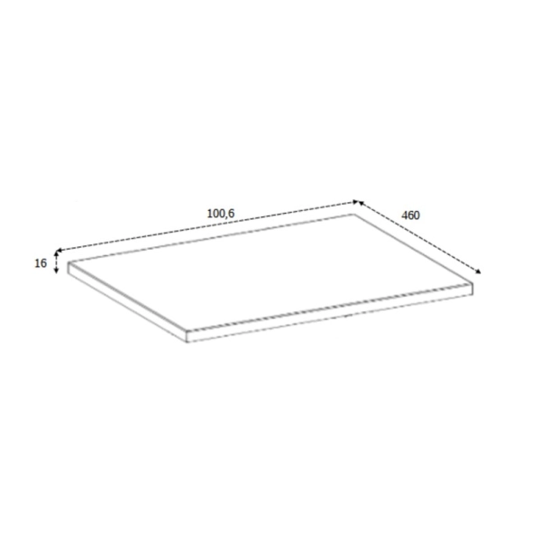 Blat Łazienkowy 100cm Czarny, Rodan